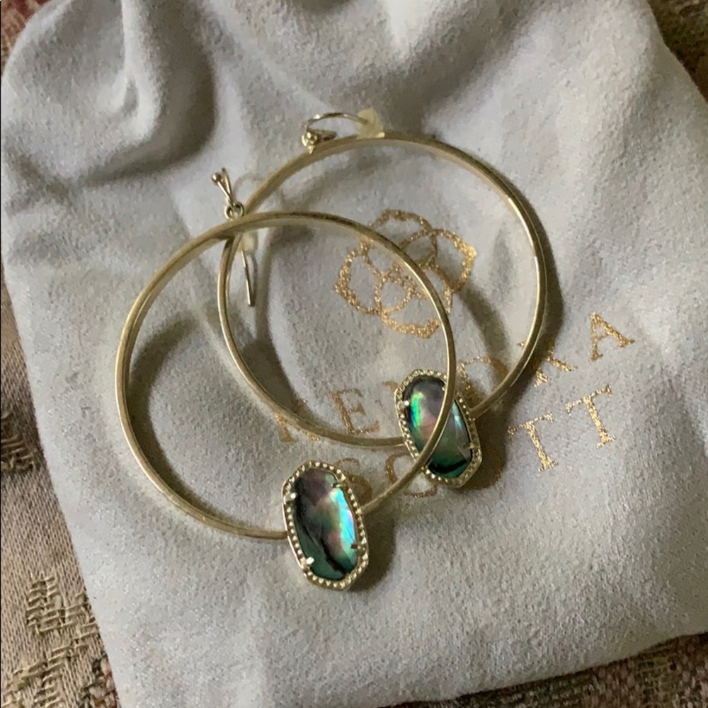 Kendra Scott Elora Hoop earrings - abalone